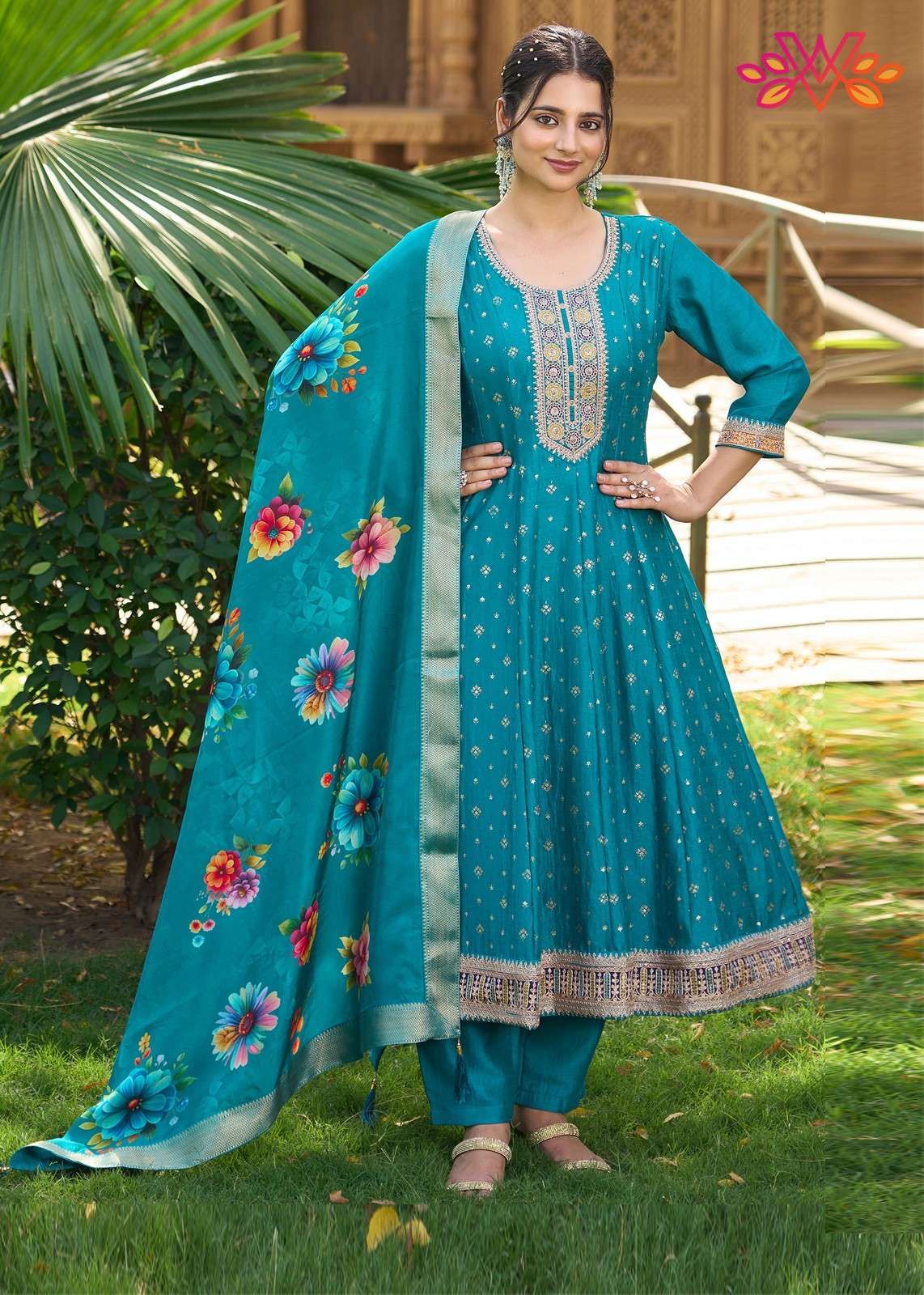 Rama Blue Embroidery Work..